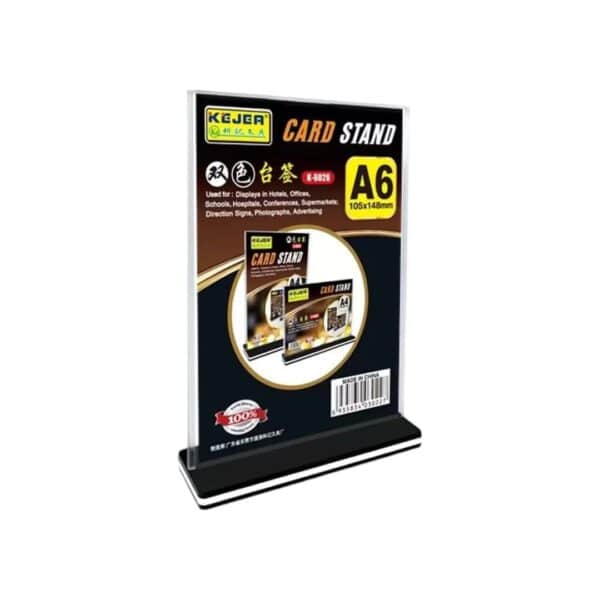 Black T-shaped Slide Card Stand-Vertical  A6-148*105