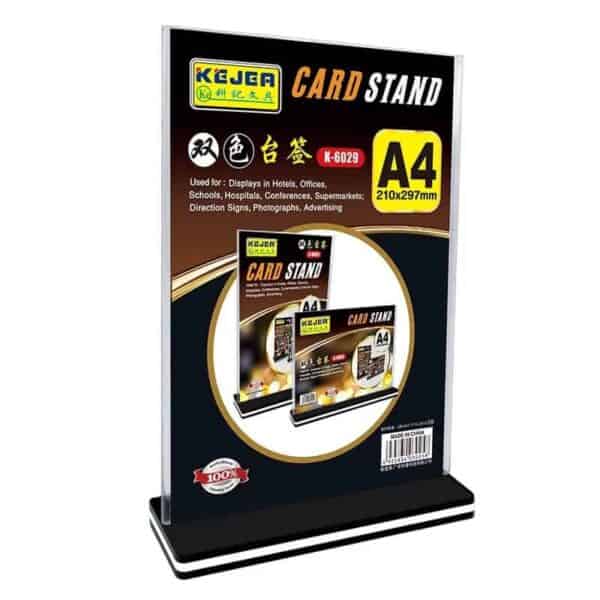 Black T-shaped Slide Card Stand-Vertical-A4 297*210