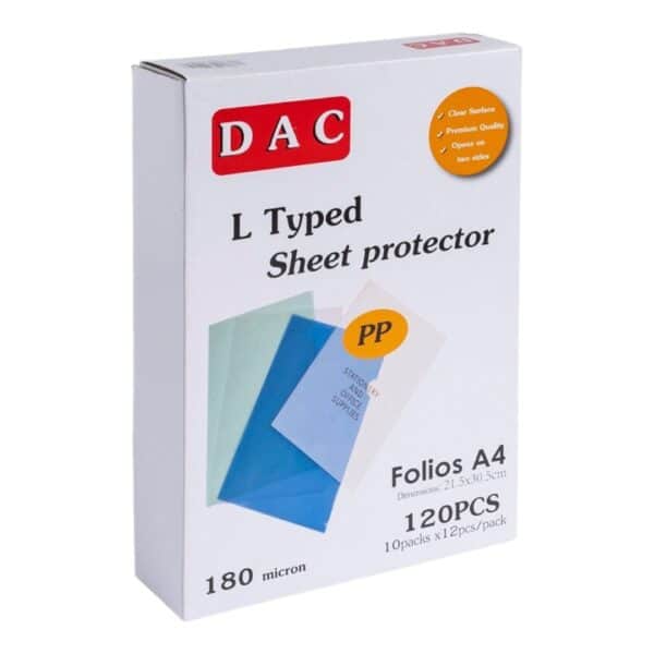Plastic L SHAPE FILE FOLDER A4 0.188 MM