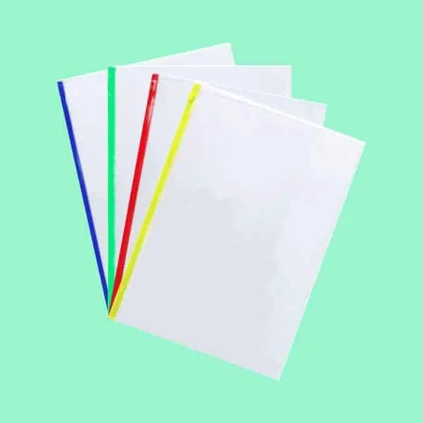 4 Assorted A4 PVC Clear zip Plasticer bag