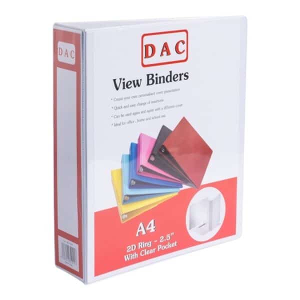 White Box file Cardboard 7.5 cm 2 Ring , 2.5 inch