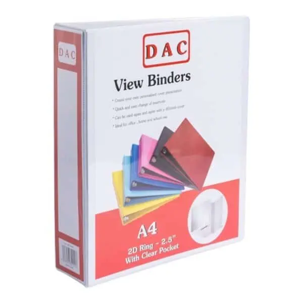 White Box file Cardboard 7.5 cm  2 Ring , 2.5 inch
