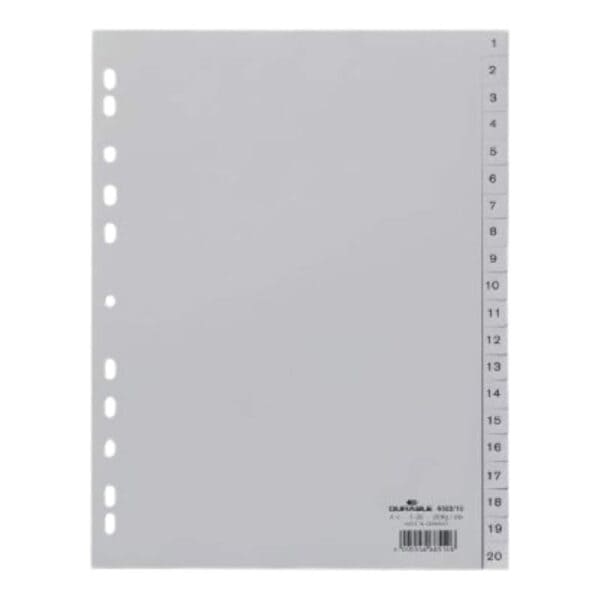 Plastic Grey divider 1-20 ,20pcs/set