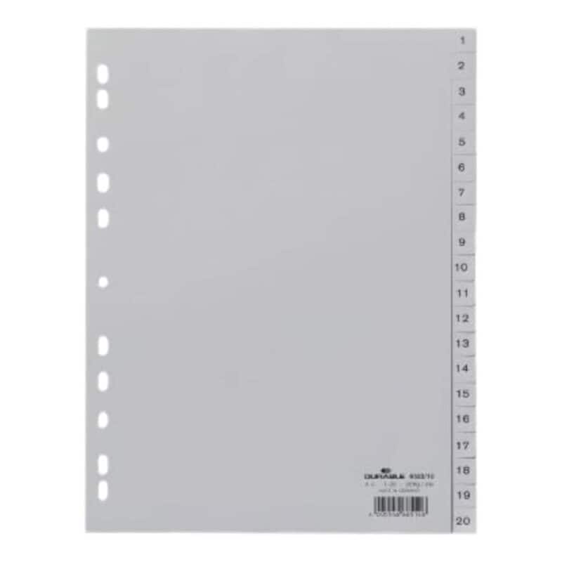 Plastic grey divider 1-20 ,20pcs/set