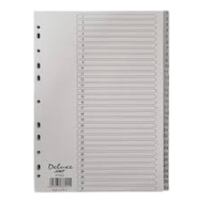 Plastic grey divider 1-31, 31pcs/set