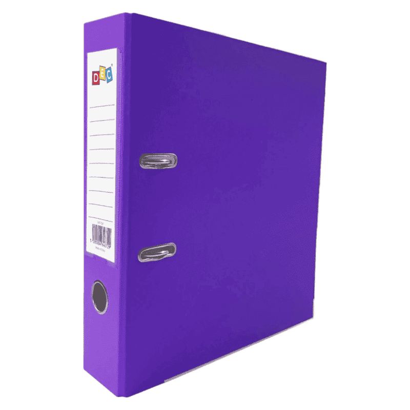 Purple plastic box file 7. 5cm2 ring , 2. 5 inch