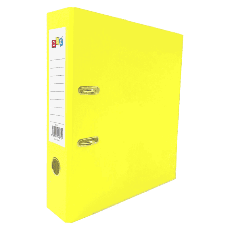 Yellow plastic box file 7. 5cm2 ring , 2. 5 inch