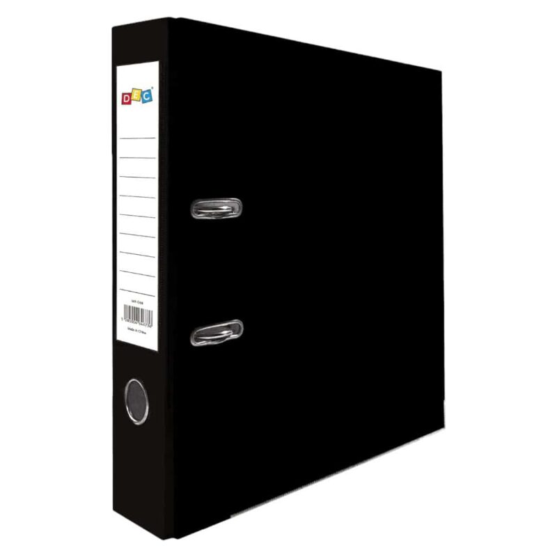 Black plastic boxfile 7. 5cm 2 ring , 2. 5 inch