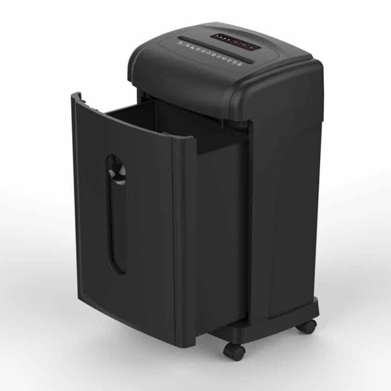 Paper shredder 18 sheets of 70 g/m2 paper documents, even stapled and credit cards