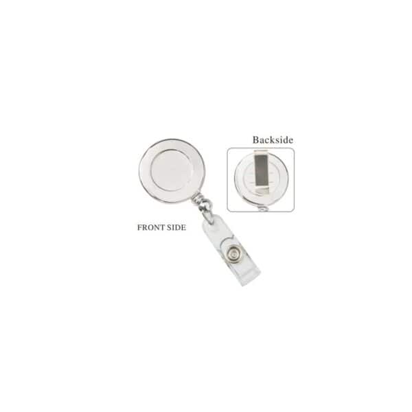 1 Grey/1 Blue Badge reel with metal clip