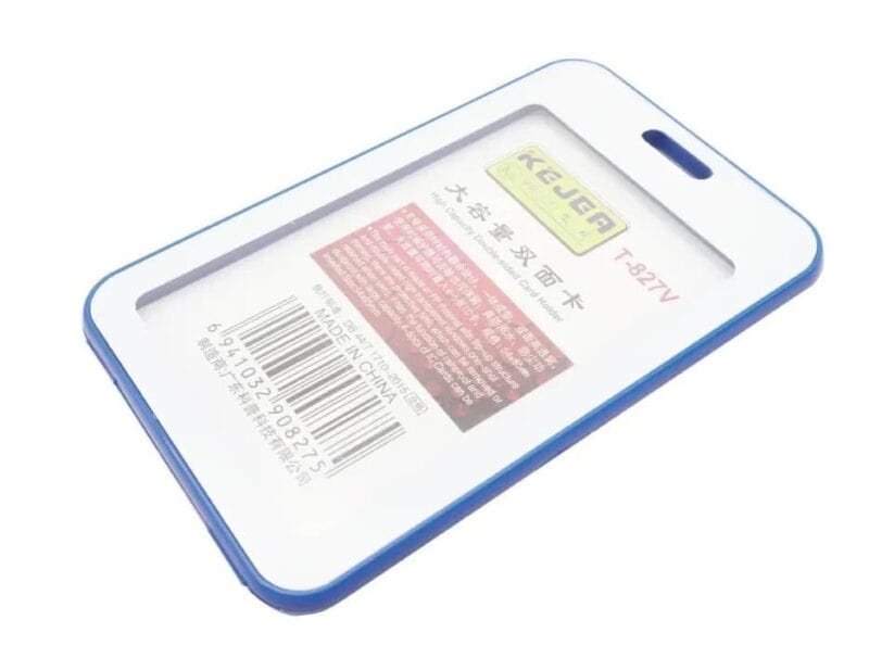 Blue high capacity double- sided card holder 54x85 , vertical
