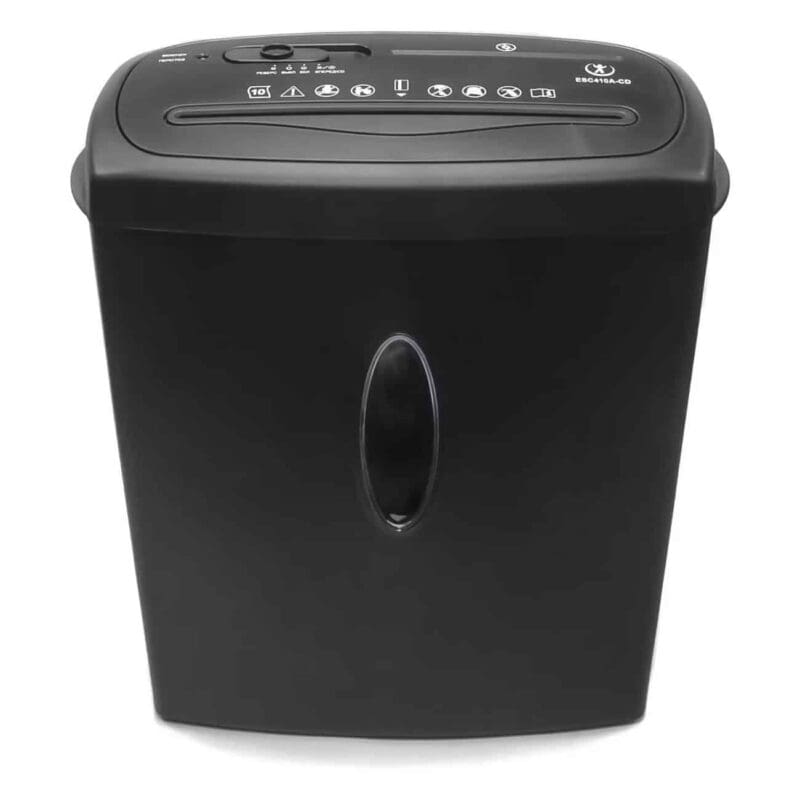 Paper shredder cross-cut 10-sheet p4 paper shredder for paper/credit card/cd