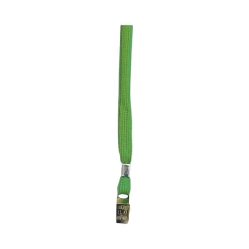 Green metal clip lanyard 10mm