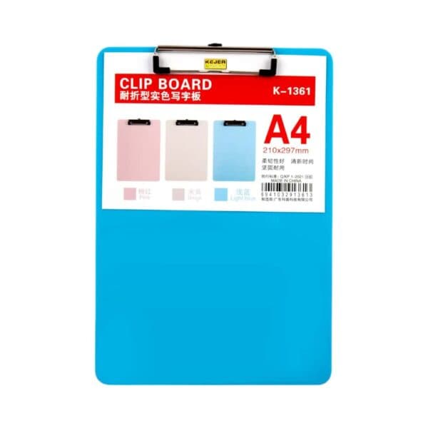 BLUE Plastic Clip Board A4-297*210