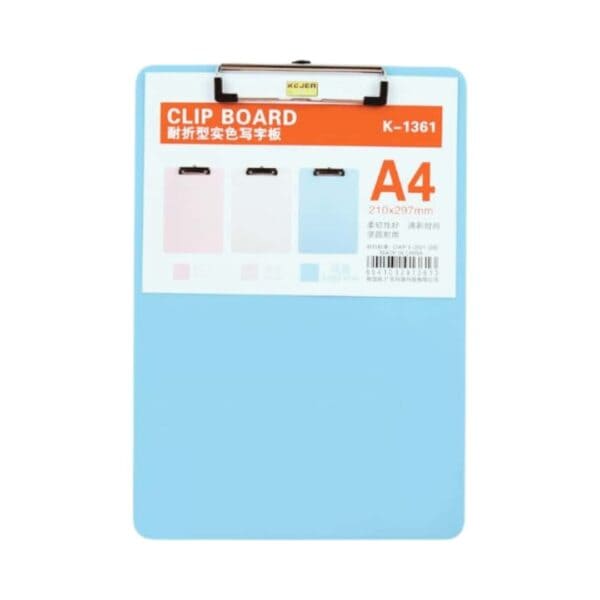 LIGHT BLUE Plastic Clip Board A4-297*210