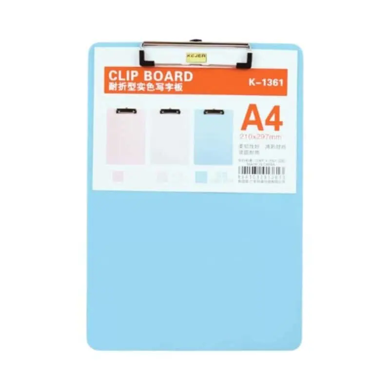 LIGHT BLUE Plastic Clip Board A4-297*210