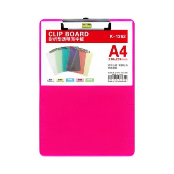 RED Plastic Clip Board A4-297*210