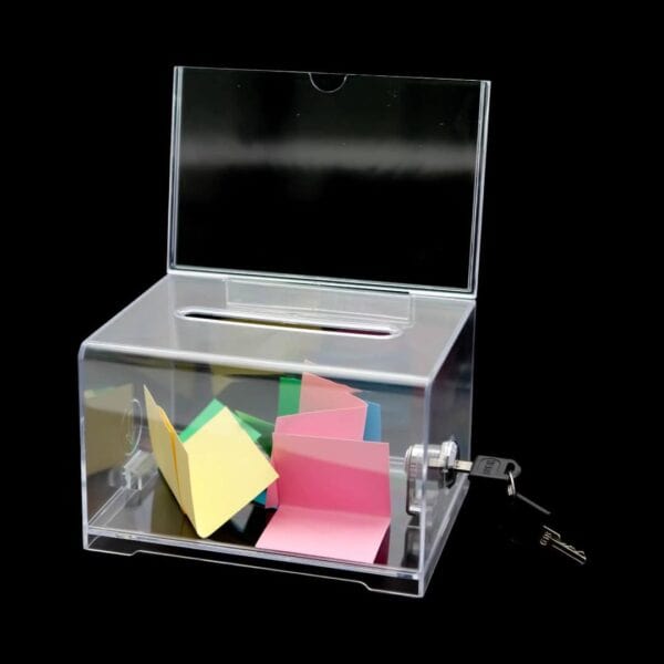 Clear Name Card Box-with Poster and Lock