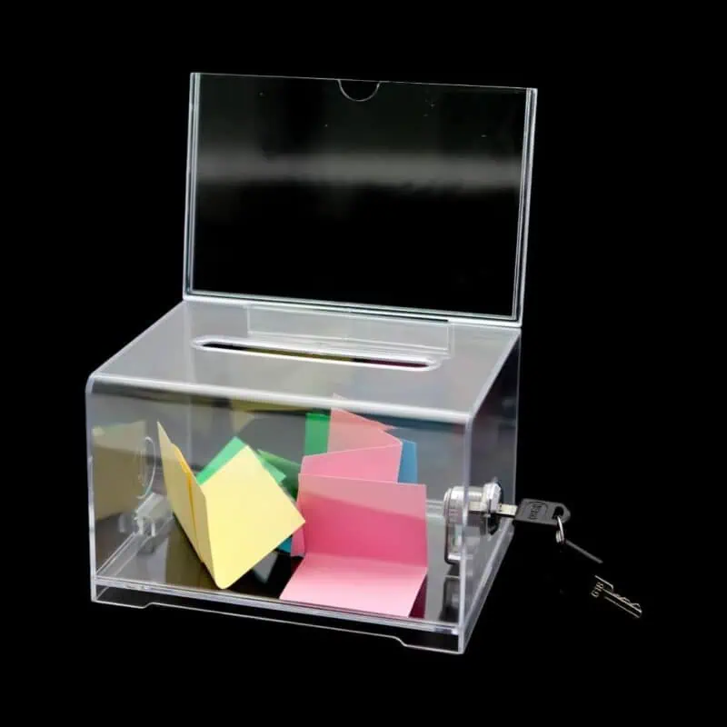 Clear Name Card Box-with Poster and Lock