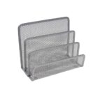 a metal mesh letter holder