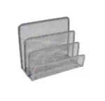 a metal mesh letter holder