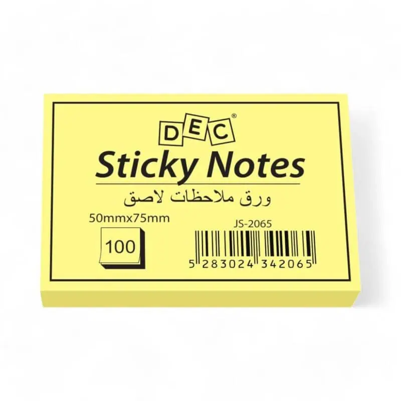 Sticky notes 75mm*50mm 100sheets Pastel yellow