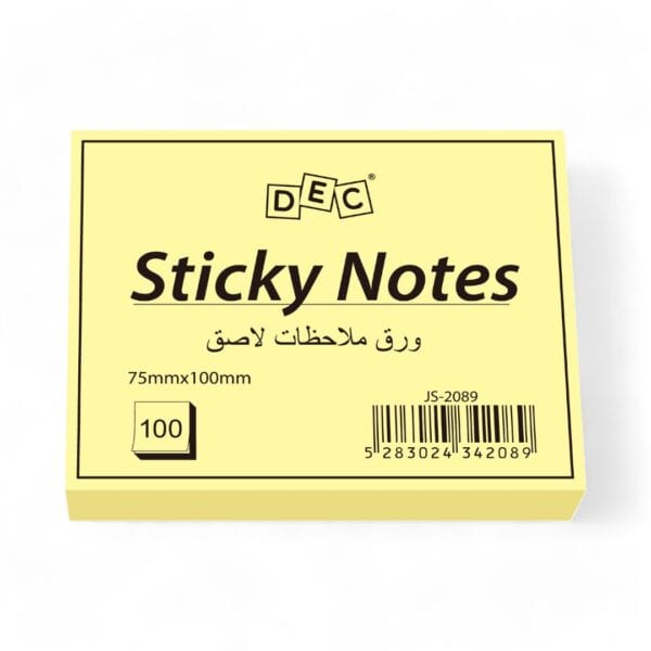 Sticky Notes 75mm*100mm 100sheets Pastel Yellow