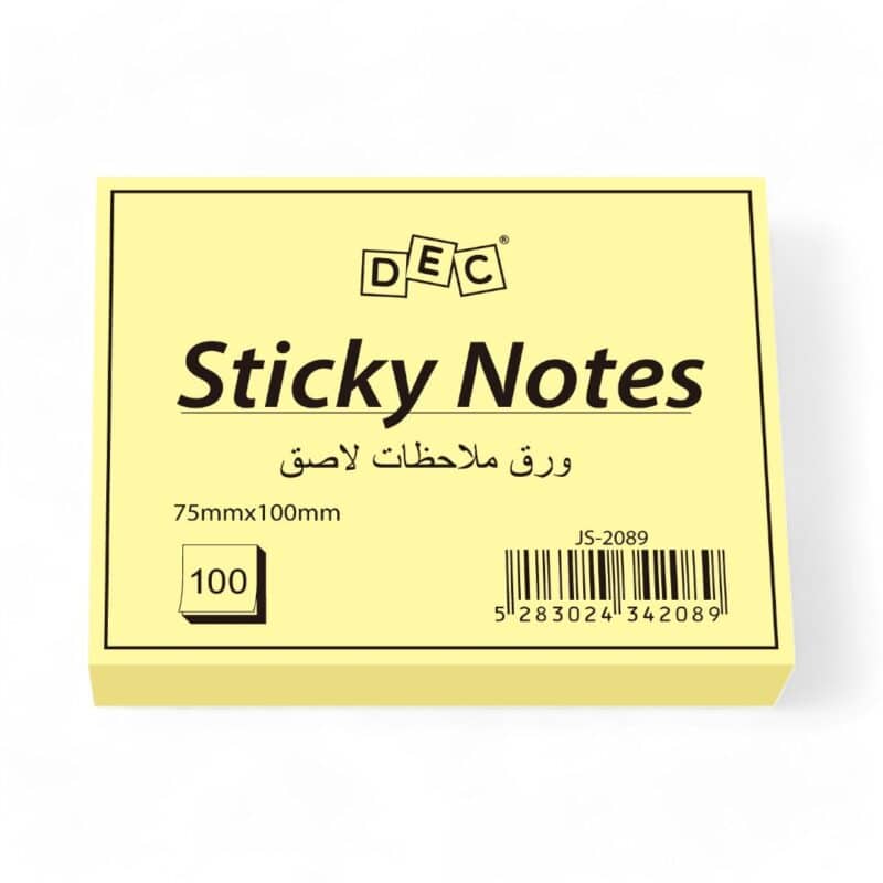 Sticky notes 75mm*100mm 100sheets pastel yellow