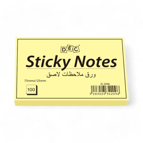 Sticky Notes 75mm*125mm 100sheets Pastel Yellow