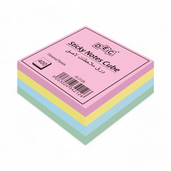 Sticky Notes Cube 75mm*75 mm 100 sheets yellow, pink, green, blue 400 sheet