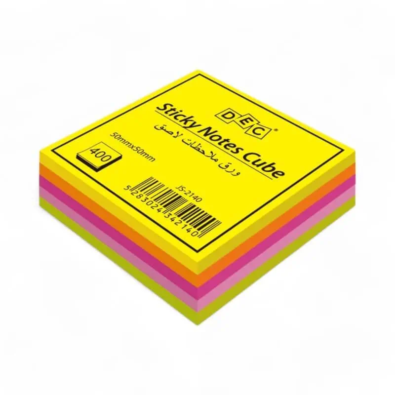 Sticky Notes Cube 50mm*50 mm  Fluorescent Assorted color 400 sheet