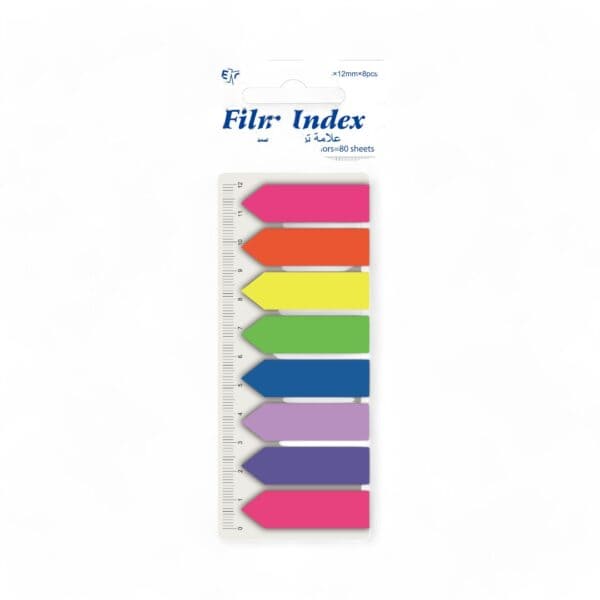 PET film index 43mm*12mm*8pcs, arrow shape 10sheets/each color total 80 sheets