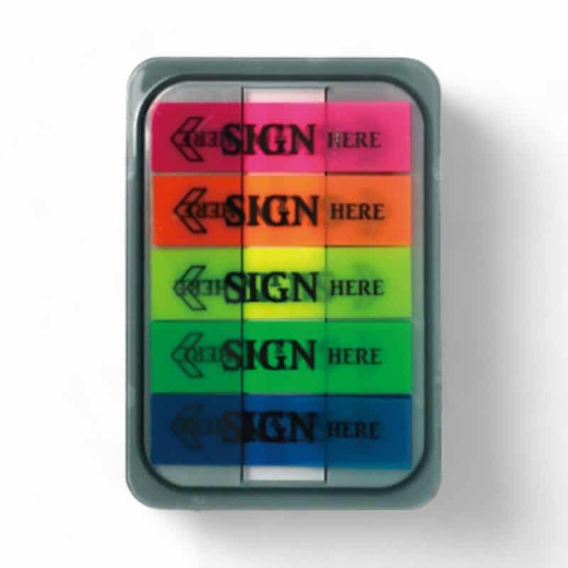 Pop-up film index 44mm*12mm*5pcs flag shape 20sheets/each color total 100 sheets