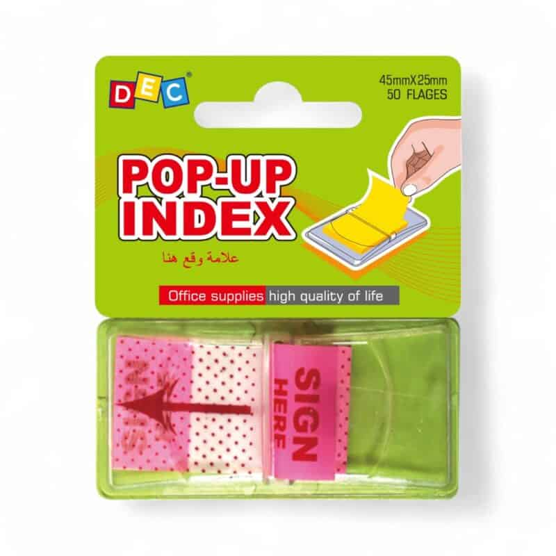 Pop-up film index 44mm*25mm flag shape 50sheets