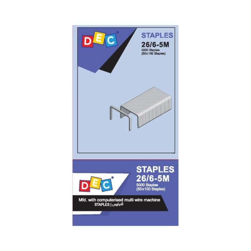 Staples no. 26/6-5m pack of 5000 staples