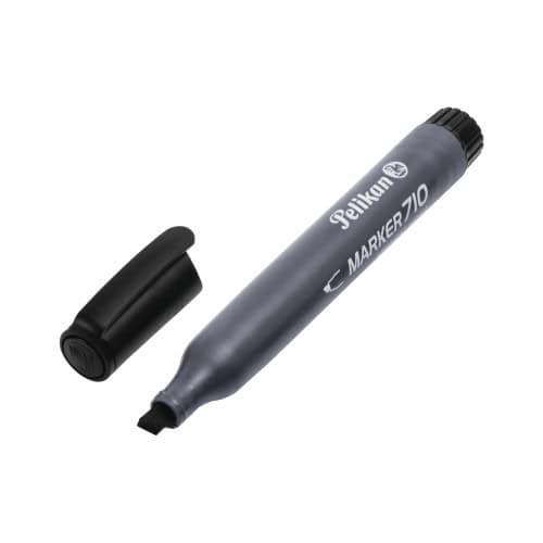 Permanent Marker 710  10 pcs Chisel Tip  Black