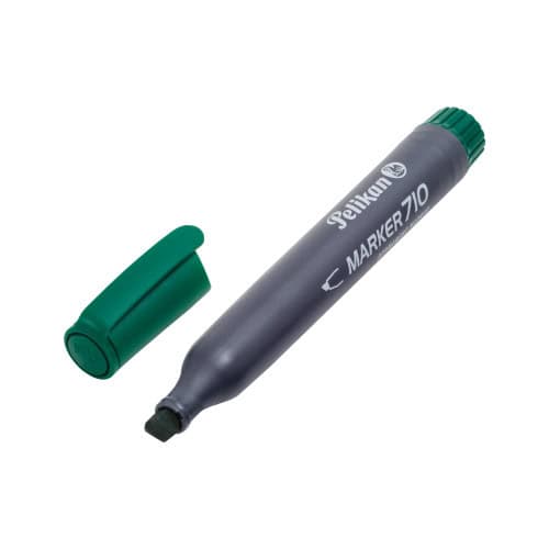 Permanent Marker 710  10 pcs Chisel Tip  Green
