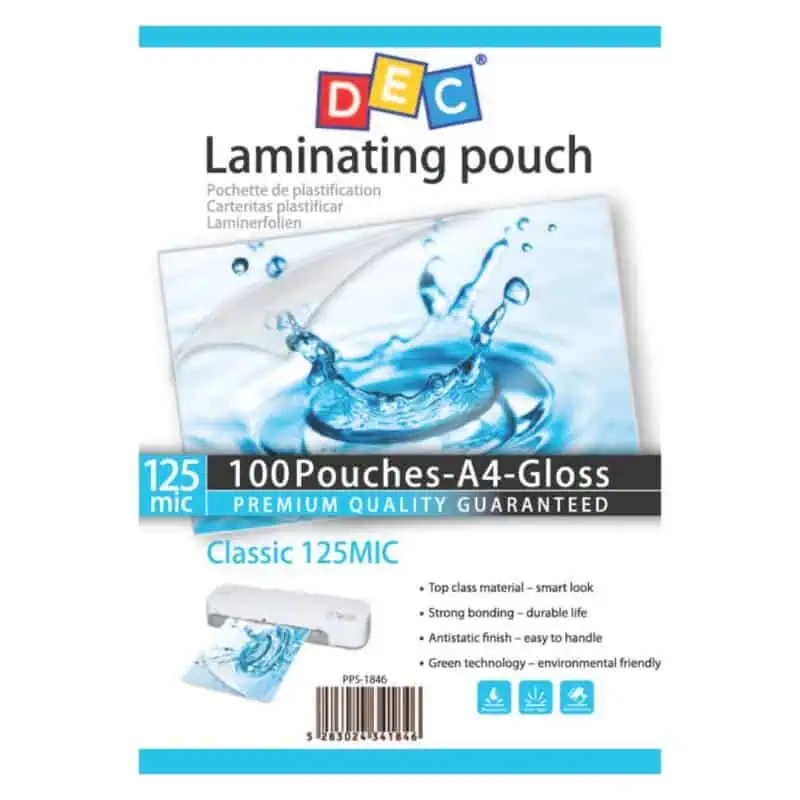 A4 Lamination Sheet  216*303mm 125MIC