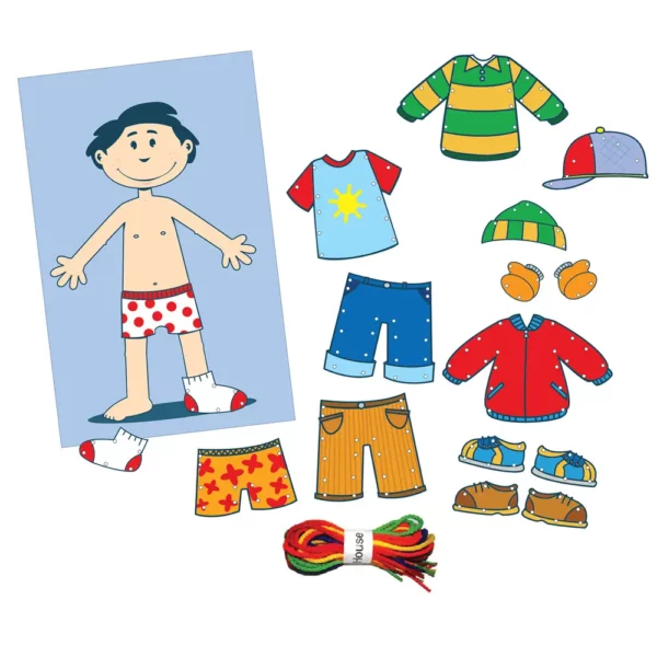 House Of Kids 17-Piece Lacing Game Character Set - Sensory & Matching Educational Toy