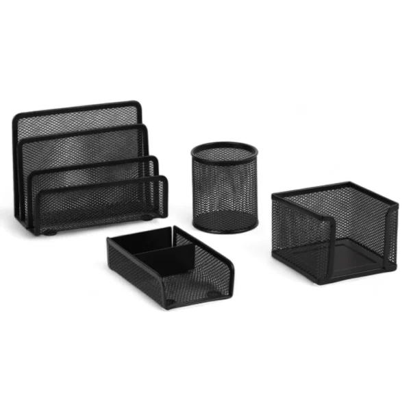 a group of black office supplies