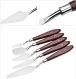 5 Pieces Stainless Steel Mixed Scraper Set Spatula Knife for Artists Oil Painting