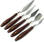5 Pieces Stainless Steel Mixed Scraper Set Spatula Knife for Artists Oil Painting
