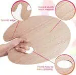 Wooden Paint Palette Paint Tray Palettes Thumb Holder Trays for Artist, 1 PCS