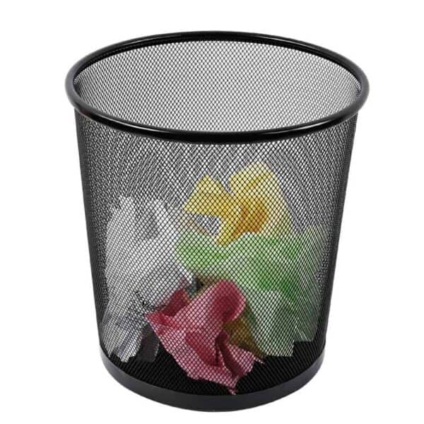 Foska - Metal Mesh Medium Round Office Dustbin 26.5x28.5cm