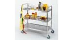 Vinco Educational 3-Level Serving Trolley: Robust, Heat-Resistant, and Ideal for Daycare Centers - Easy to Assemble and Child-Friendly