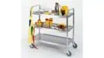 Vinco Educational 3-Level Serving Trolley: Robust, Heat-Resistant, and Ideal for Daycare Centers - Easy to Assemble and Child-Friendly