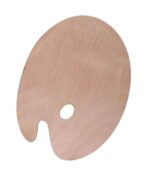 Wooden Paint Palette Paint Tray Palettes Thumb Holder Trays for Artist, 1 PCS