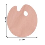 Wooden Paint Palette Paint Tray Palettes Thumb Holder Trays for Artist, 1 PCS