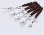 5 Pieces Stainless Steel Mixed Scraper Set Spatula Knife for Artists Oil Painting