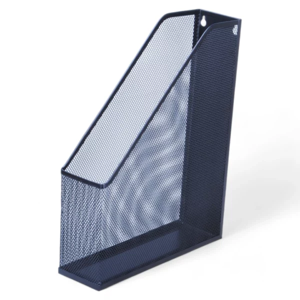 a black metal file holder